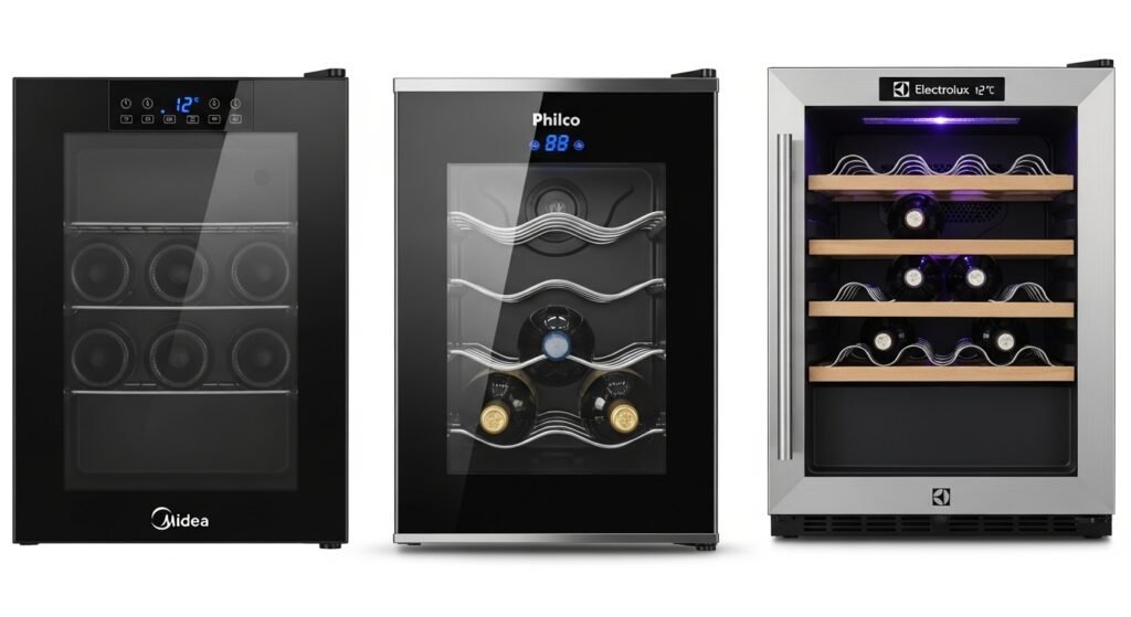 melhores adegas climatizadas de 8 garrafas