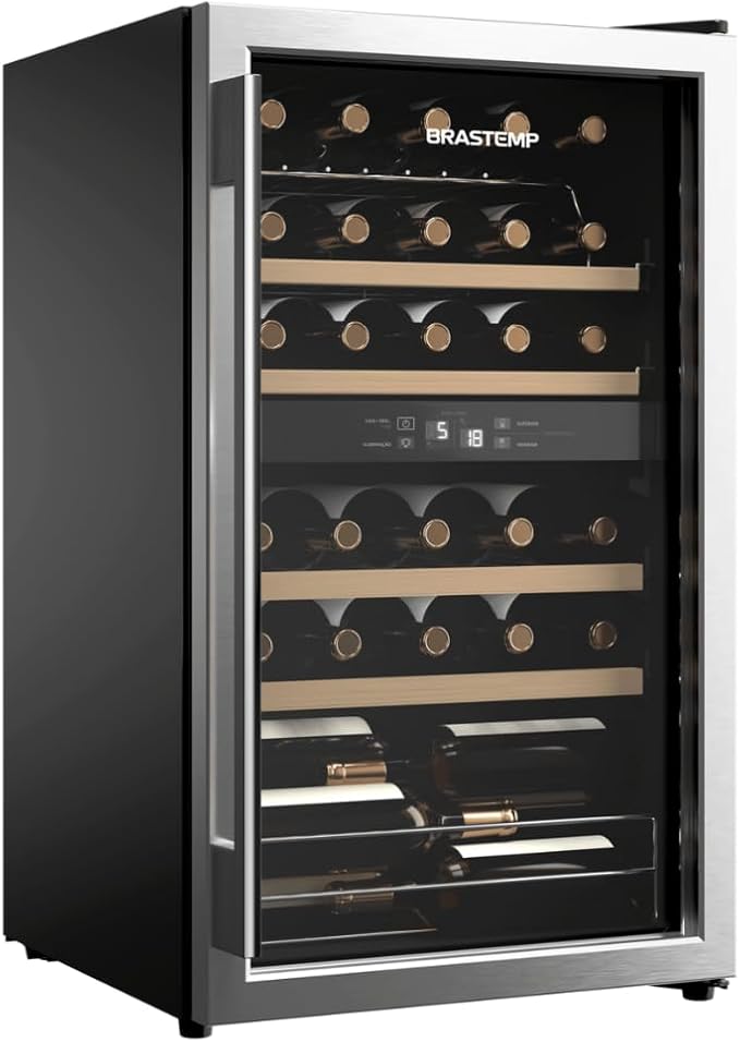 Adega dual zone para vinhos brancos e tintos