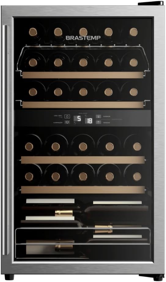 Adega dual zone para vinhos brancos e tintos