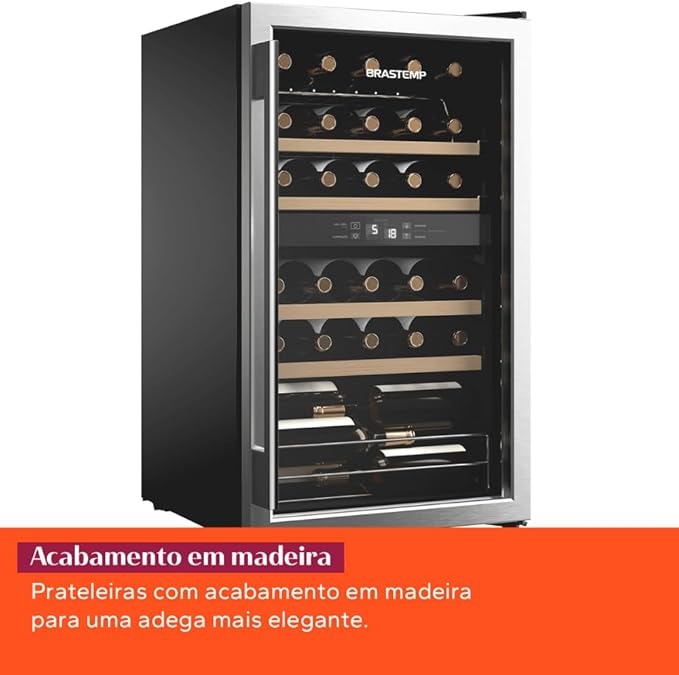 Adega dual zone para vinhos brancos e tintos