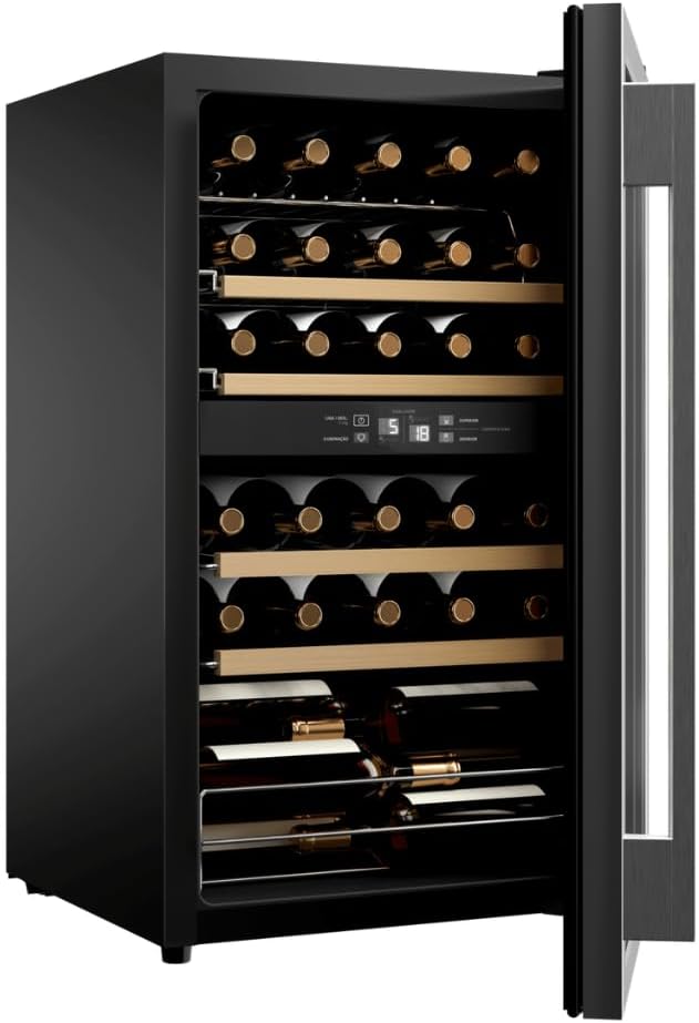 Adega dual zone para vinhos brancos e tintos